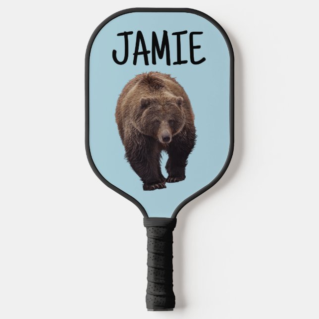 Raquette De Pickleball GRIZZLY BEAR PERSONNALISER AJOUTER LE NOM Pickleba (Recto)