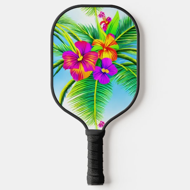 Raquette De Pickleball Hawaï Tropical Motif sans couture (Recto)