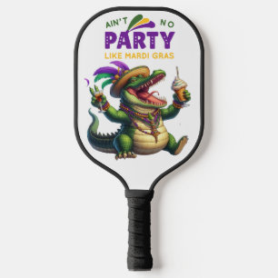 Raquette De Pickleball Heureux Mardi Gras Alligator