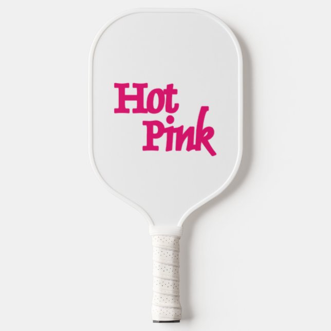 Raquette De Pickleball Hot Pink nom blanc pagaie à pickleball (Recto)