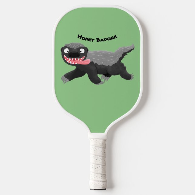 Raquette De Pickleball Illustration de blaireau au miel affamé (Recto)