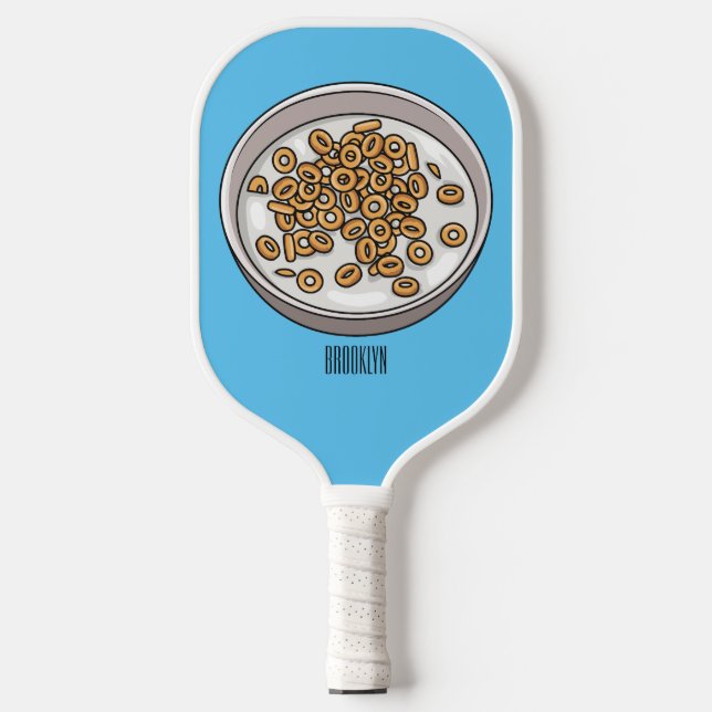 Raquette De Pickleball Illustration de dessin sur les céréales (Recto)