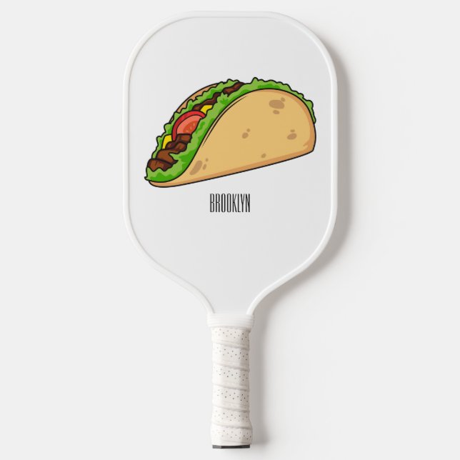 Raquette De Pickleball Illustration de dessin sur Taco (Recto)