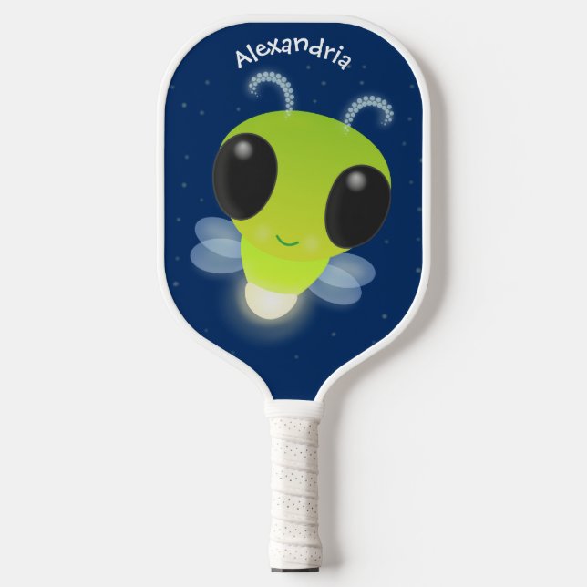 Raquette De Pickleball Illustration de la luciole vert mou (Recto)