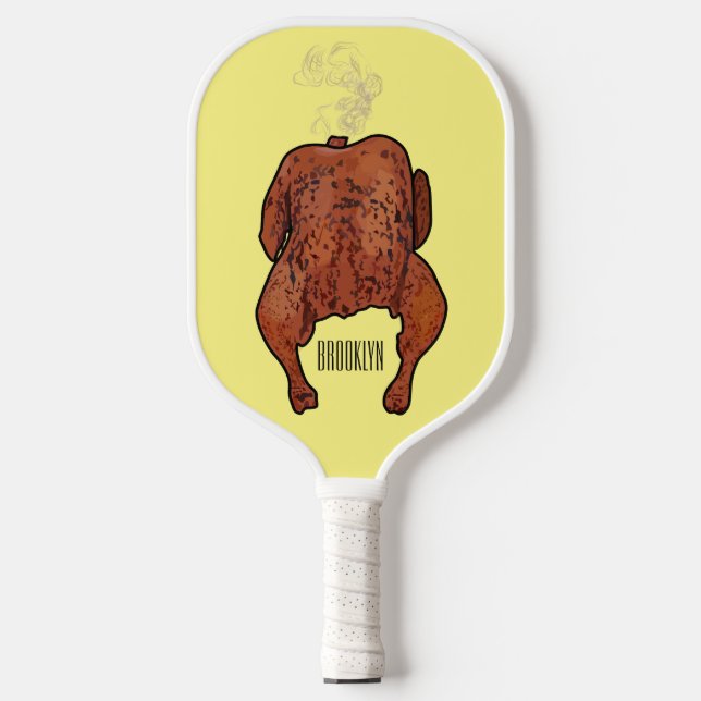 Raquette De Pickleball Illustration de poulet rôti (Recto)