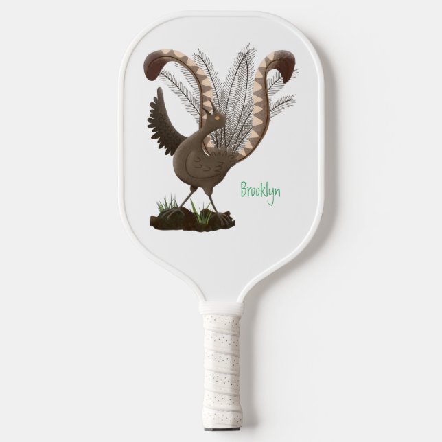 Raquette De Pickleball Illustration de superbe et superbe lyrebird (Recto)