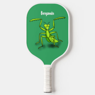 Raquette De Pickleball Illustration drôle de mante verte en prière