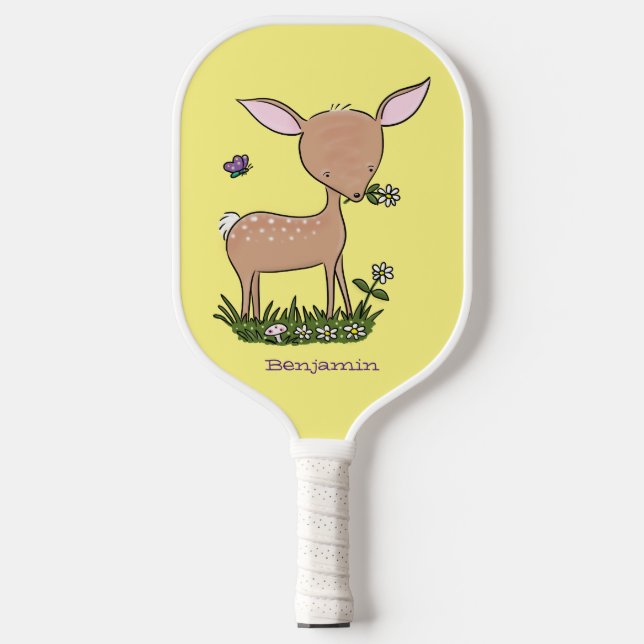 Raquette De Pickleball Illustration d'une jolie dessin de cerf de bébé he (Recto)