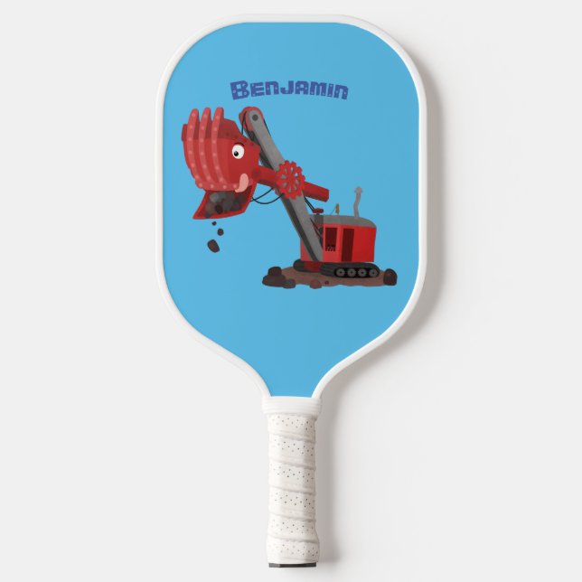 Raquette De Pickleball Illustration d'une pelle à vapeur rouge mou (Recto)