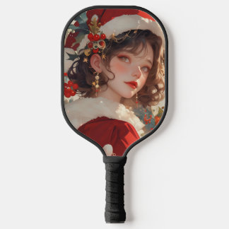 Raquette De Pickleball Imaginaire de Noël : Paddle Romantique