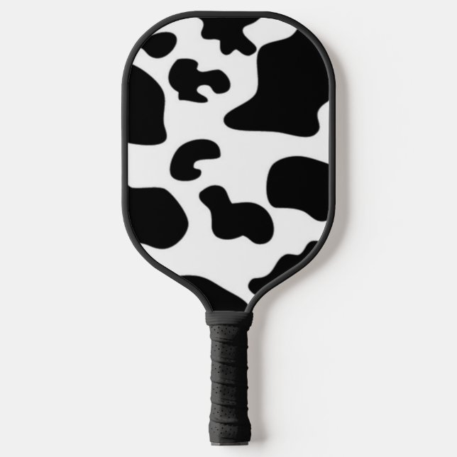 Raquette De Pickleball Impression de vache noire et blanche (Recto)