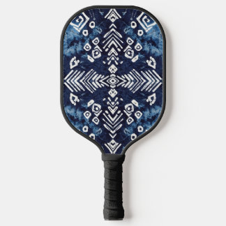 Raquette De Pickleball Indigo Tribal Bleu Nuit Symétrique 