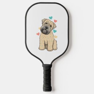 Raquette De Pickleball J'Aime Mon Coeur De Chien Faisant Du Terrier Doux