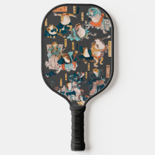 Raquette De Pickleball Japonais Frog Woodblock ukiyo-e héros de dessin an
