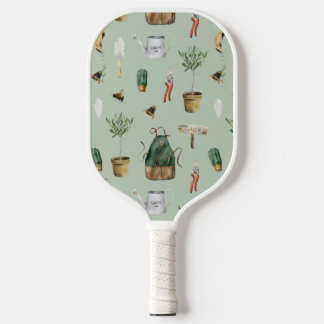 Raquette De Pickleball Jardin inspiré, plantes, abeilles, nature extérieu