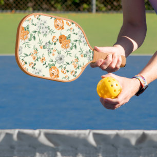 Raquette De Pickleball Jardin Jaune doux motif floral