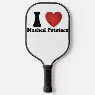 Raquette De Pickleball Je adore les pommes de terre écrasées Cadeau de dî