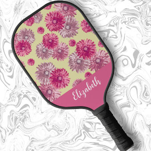 Raquette De Pickleball Jolie marguerite rose style floral cadeau pour mam