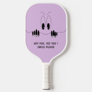 Raquette De Pickleball Jouer Yeux Curieux Sourire Pickleball Paddle Drôle