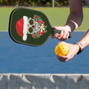 Raquette De Pickleball Jour De Noël Du Crâne De Sucre Morts Chapeau De Sa