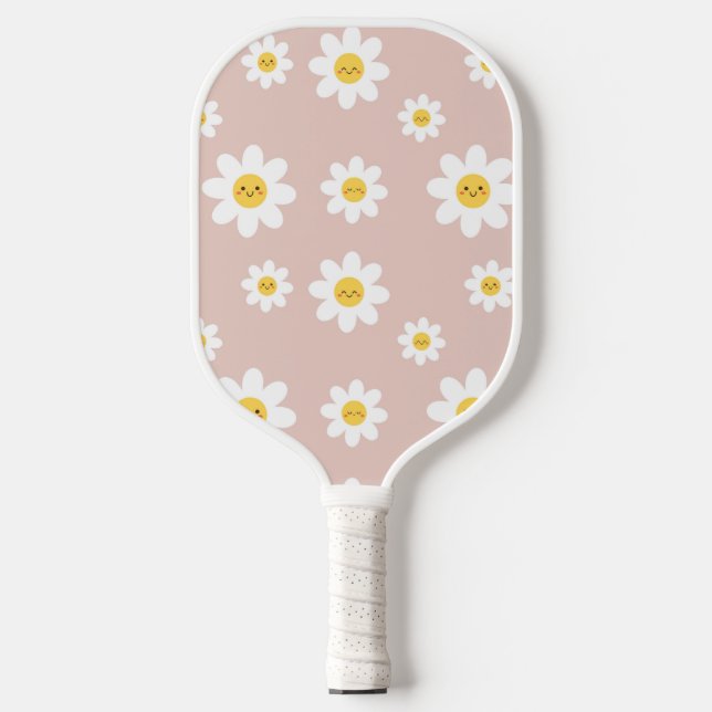 Raquette De Pickleball Joyeuses marguerites Pickleball Rose Paddle (Recto)
