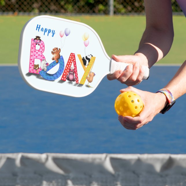 Raquette De Pickleball Joyeux anniversaire Bears Party Pickleball Paddle (Insitu)
