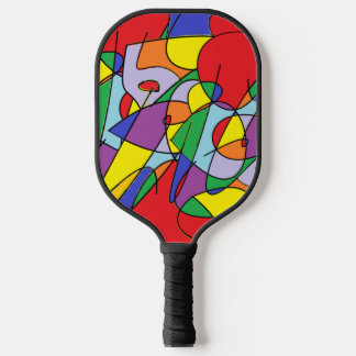 Raquette De Pickleball Juste amusant, couleurs vives et des perruques