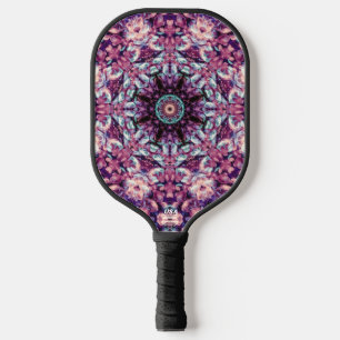 Raquette De Pickleball Kaleidoscope d'art bioluminescent violet mystique 