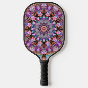 Raquette De Pickleball Kaleidoscope Mandala Psychédélique Vibrant