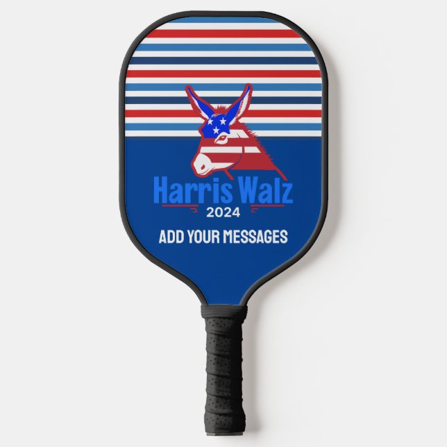 Raquette De Pickleball Kamala Harris Walz Donkey (Recto)