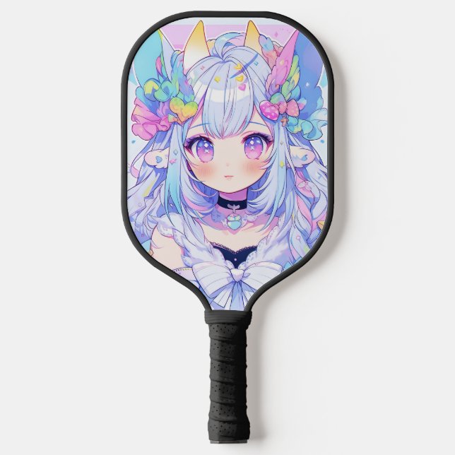 Raquette De Pickleball Kawaii Pastel Magical Girl Furry Anime Girl (Recto)
