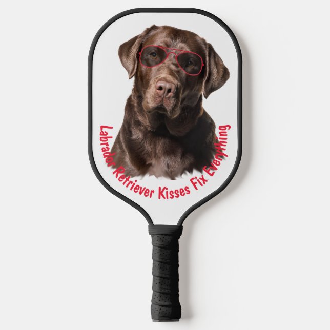 Raquette De Pickleball Labrador Retriever Kisses Tout réparer (Recto)