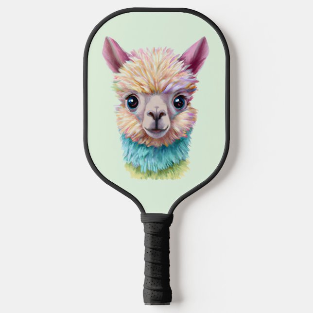 Raquette De Pickleball Lama de bébé coloré (Recto)