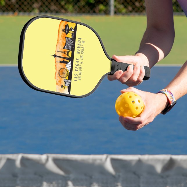 Raquette De Pickleball Las Vegas Skyline Latitude et Longitude (Insitu)