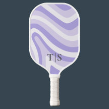 Lavender Wavy Stripe Monogram Pretty