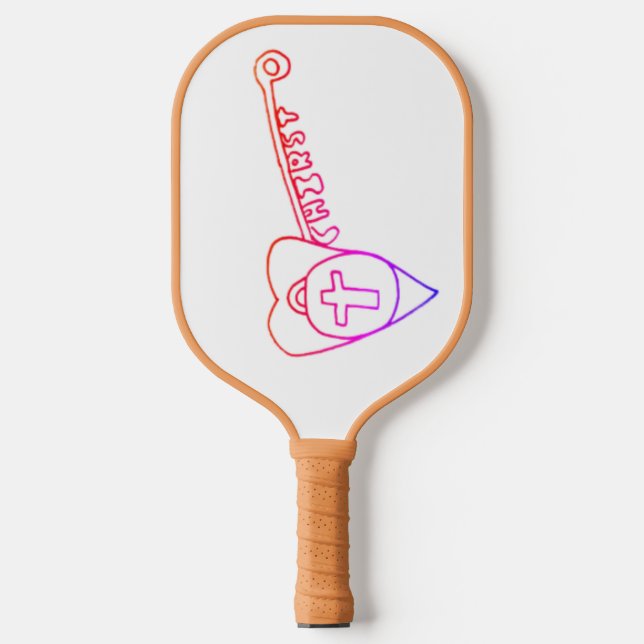 Raquette De Pickleball Le Christ est le Pickleball Clé (Recto)