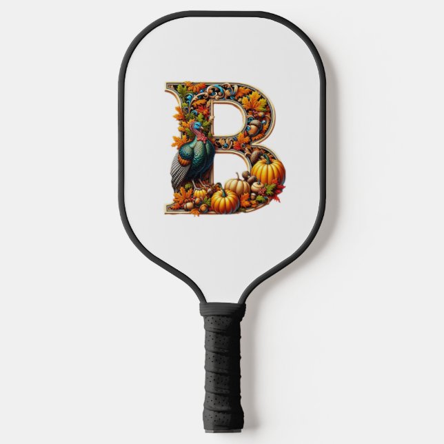 Raquette De Pickleball Letter B in Thanksgiving style (Recto)