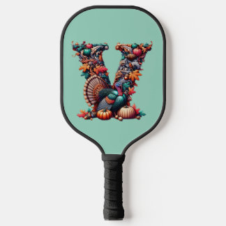 Raquette De Pickleball Letter V Thanksgiving turkey style gift 