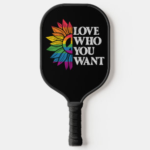 Raquette De Pickleball LGBT Pride l'amour qui vous voulez gay lesbienne