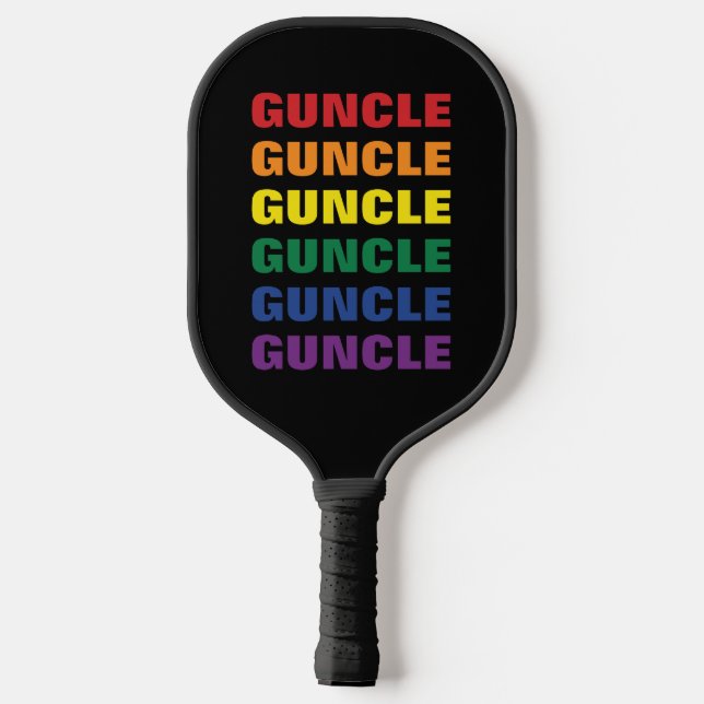 Raquette De Pickleball LGBTQ Gay pride Amusant Et Amusant Oncle Gay Gay (Verso)