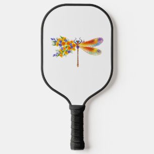 Raquette De Pickleball Libellule Fleur Jaune