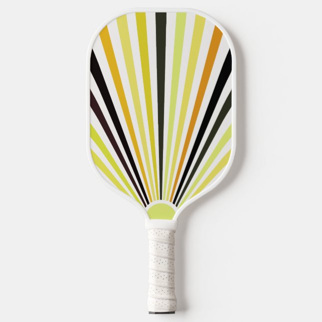Raquette De Pickleball Lime Vert rayures orange et noir (Recto)