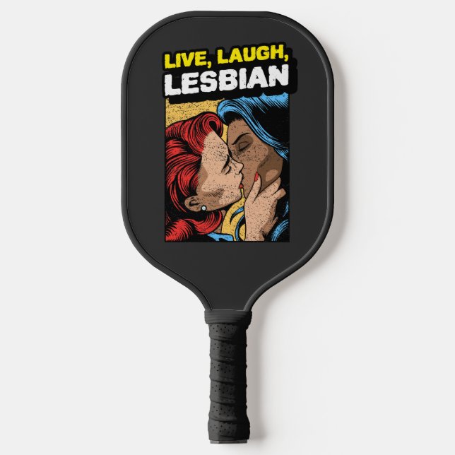 Raquette De Pickleball Live Love Lesbian (Recto)
