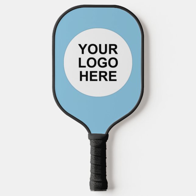 Raquette De Pickleball Logo d'affaires Sky Blue personnalisable (Recto)