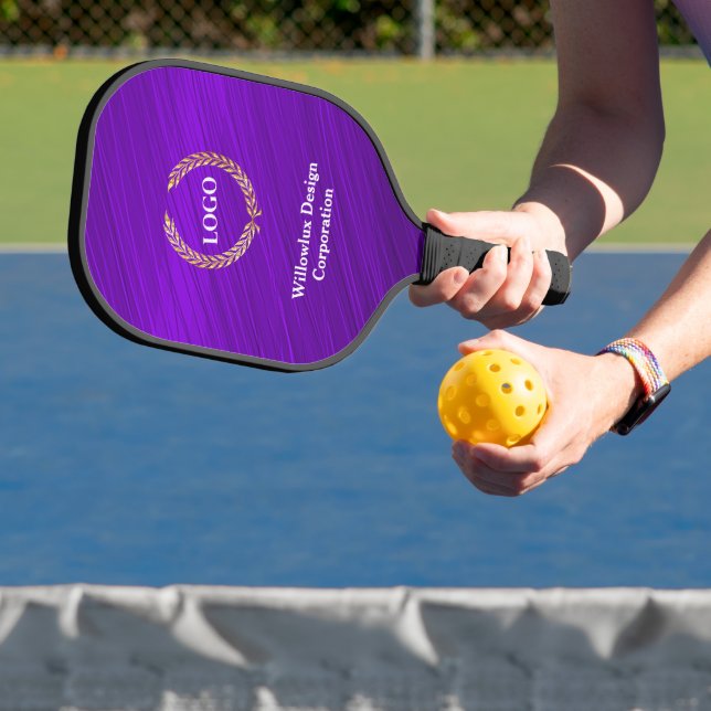 Raquette De Pickleball Logo d'entreprise promotionnel entreprise violet (Insitu)