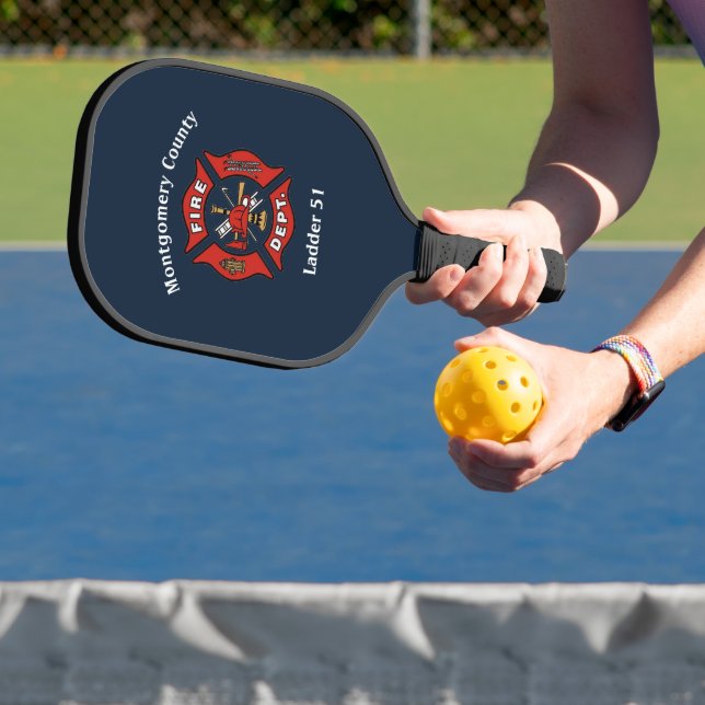 Raquette De Pickleball Logo du service d'incendie personnalisé (Insitu)
