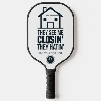 Raquette De Pickleball Logo personnalisé pour agence immobilière
