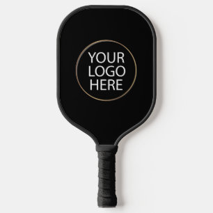 Raquette De Pickleball Logo professionnel personnalisé Entreprise Noir