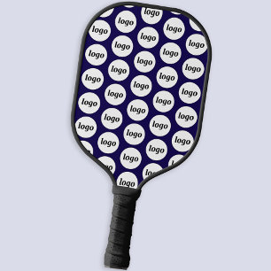 Raquette De Pickleball Logo simple Motif d'affaires Marine Bleu