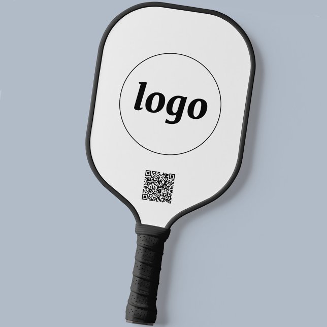 Raquette De Pickleball Logo simple QR Code Entreprise Promotionnel (Logo and QR code business promotional pickleball paddle)